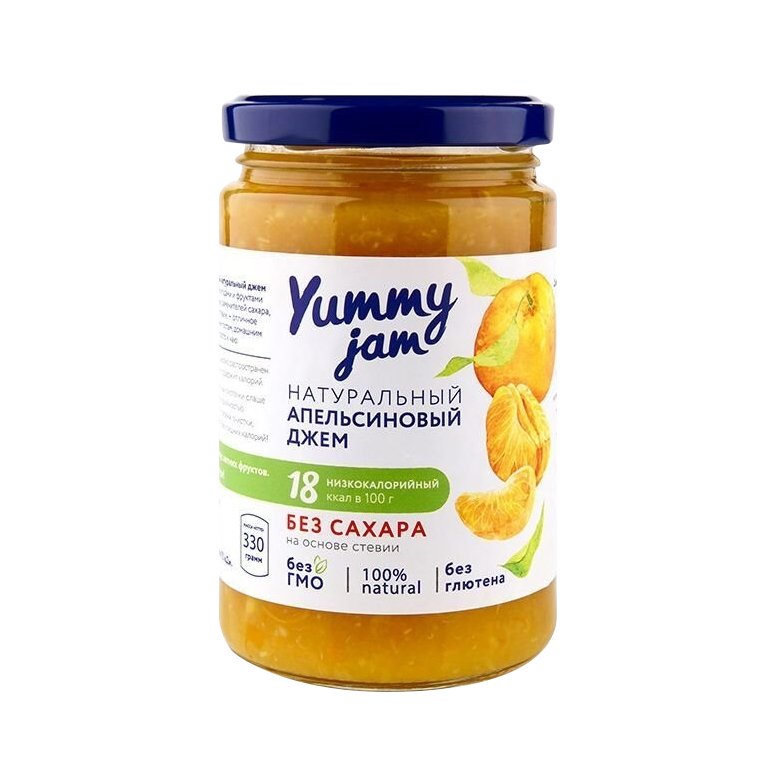 Джем Yummy апельсин, имбирь ,без сахара 350 г