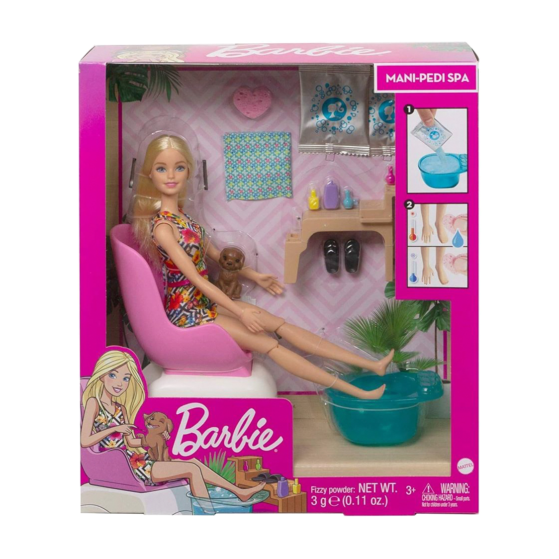 фото Игровой набор barbie mani-pedi spa блондинка mattel