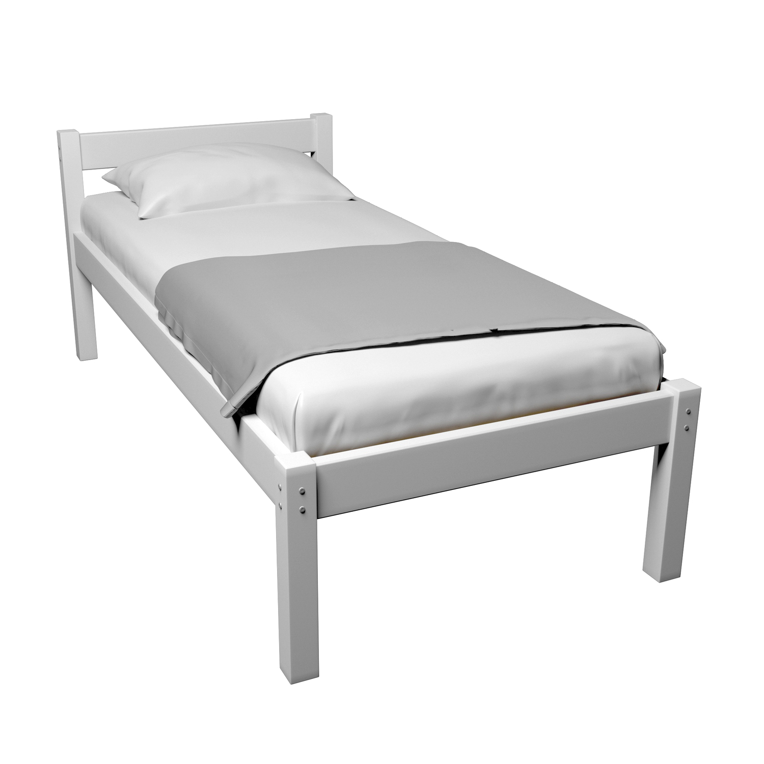 Кровать AS Герда 80x190 белая эмаль