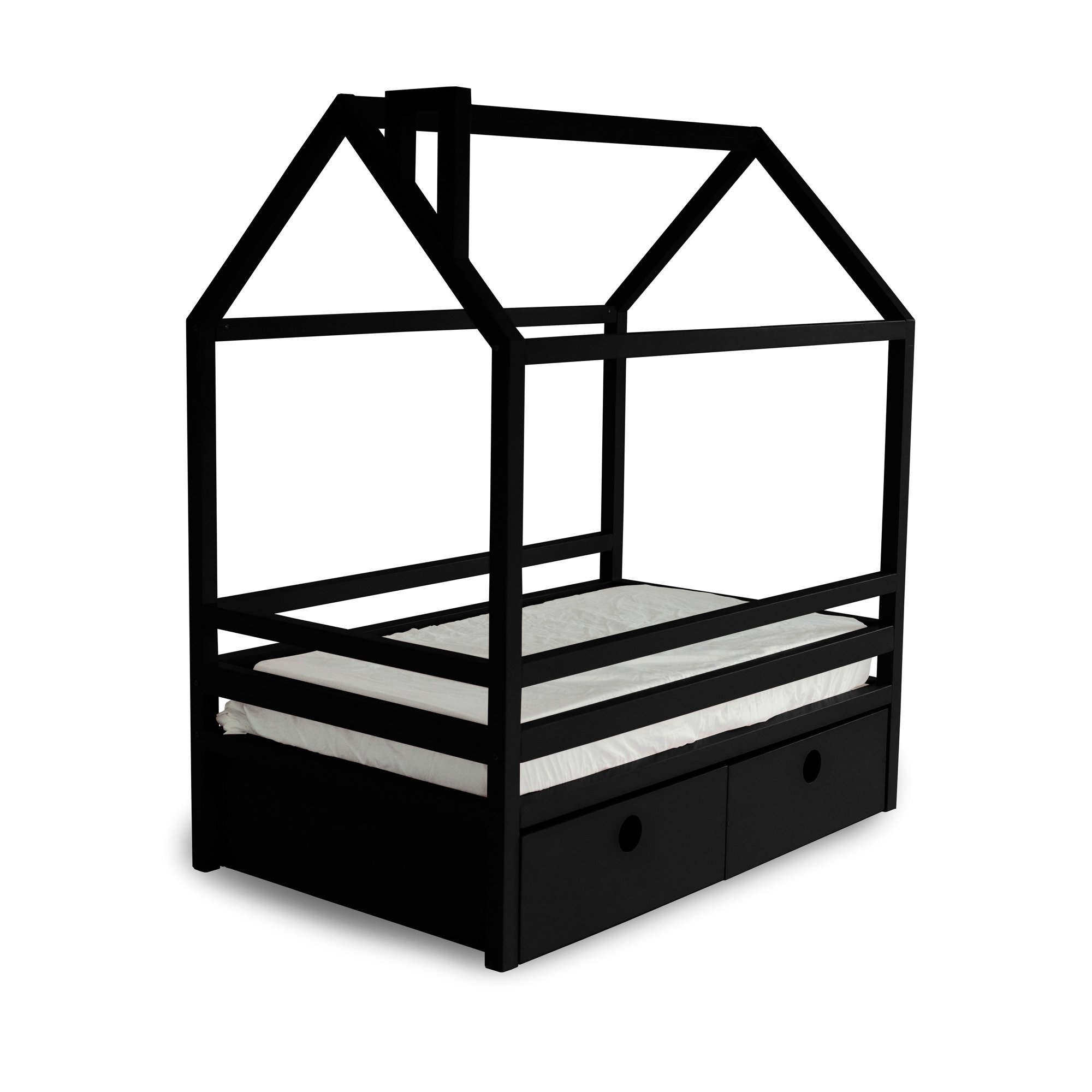 Кровать AS Джина box 80x190 черная