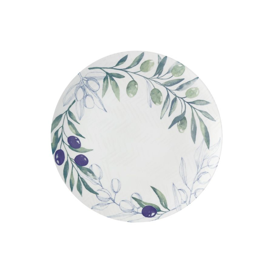 Тарелка обеденная Casa Domani Оливковая роща 26,5 см, цвет белый - фото 1
