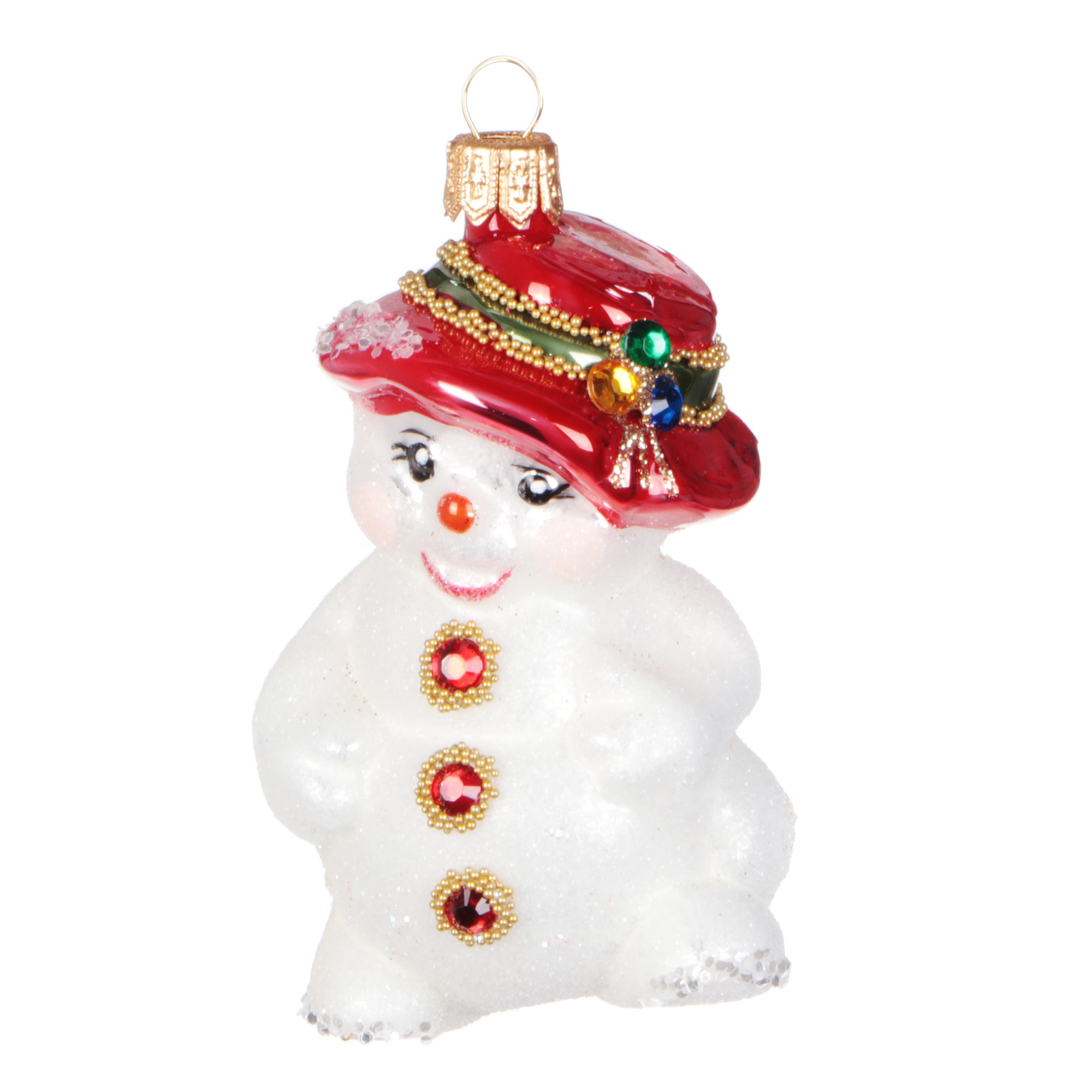 фото Игрушка елочная irena снеговичок в красной кепке
