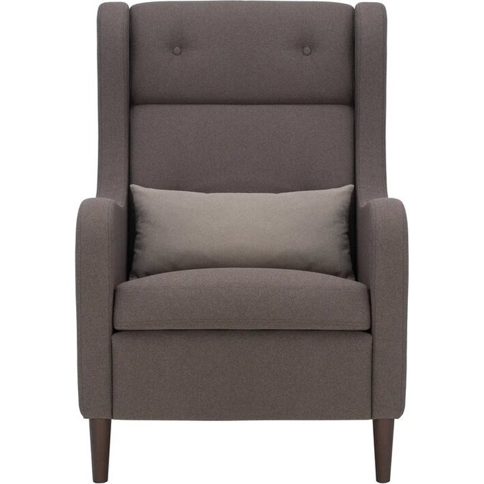 Кресло LS Алана ткань milos 20/milos 09, цвет темно-коричневый, подушка светло-коричневая - фото 2