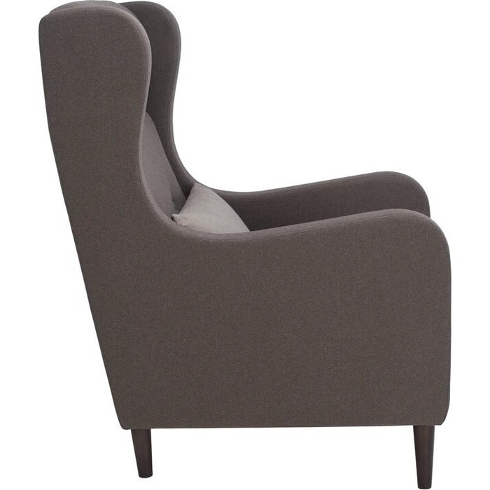 Кресло LS Алана ткань milos 20/milos 09, цвет темно-коричневый, подушка светло-коричневая - фото 3