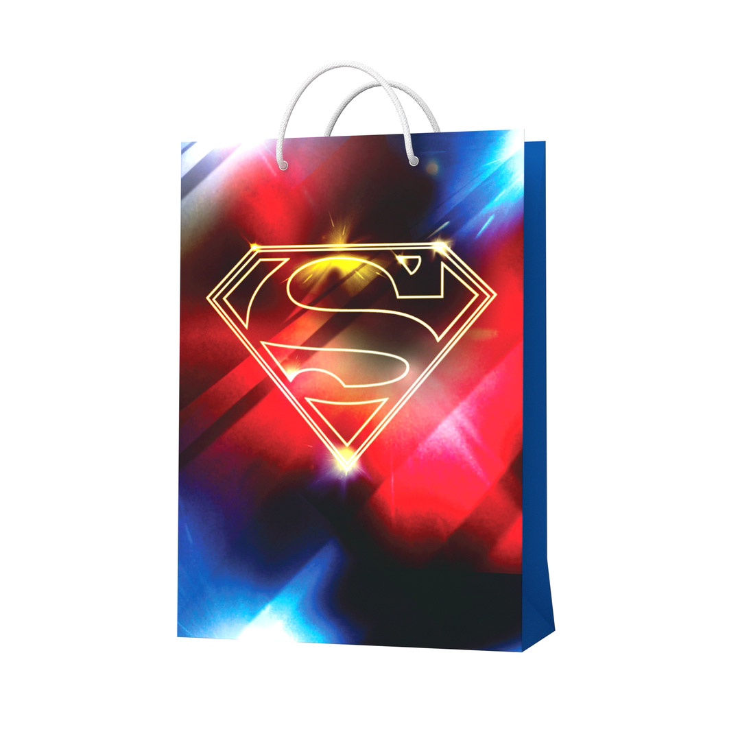 Пакет подарочный большой ND Play Superman 22х31х10 см, цвет мультиколор - фото 1
