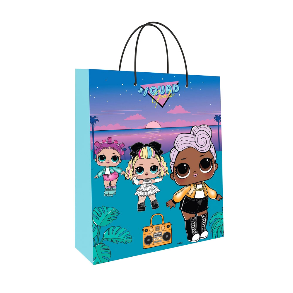 

Пакет подарочный ND Play LOL девушки и закат, 25х35х10 см, Голубой