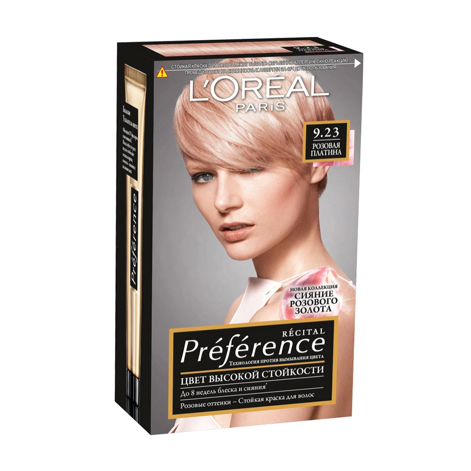 фото Краска l’oreal preference recital recital стойкая 9.23 розовая платина loreal