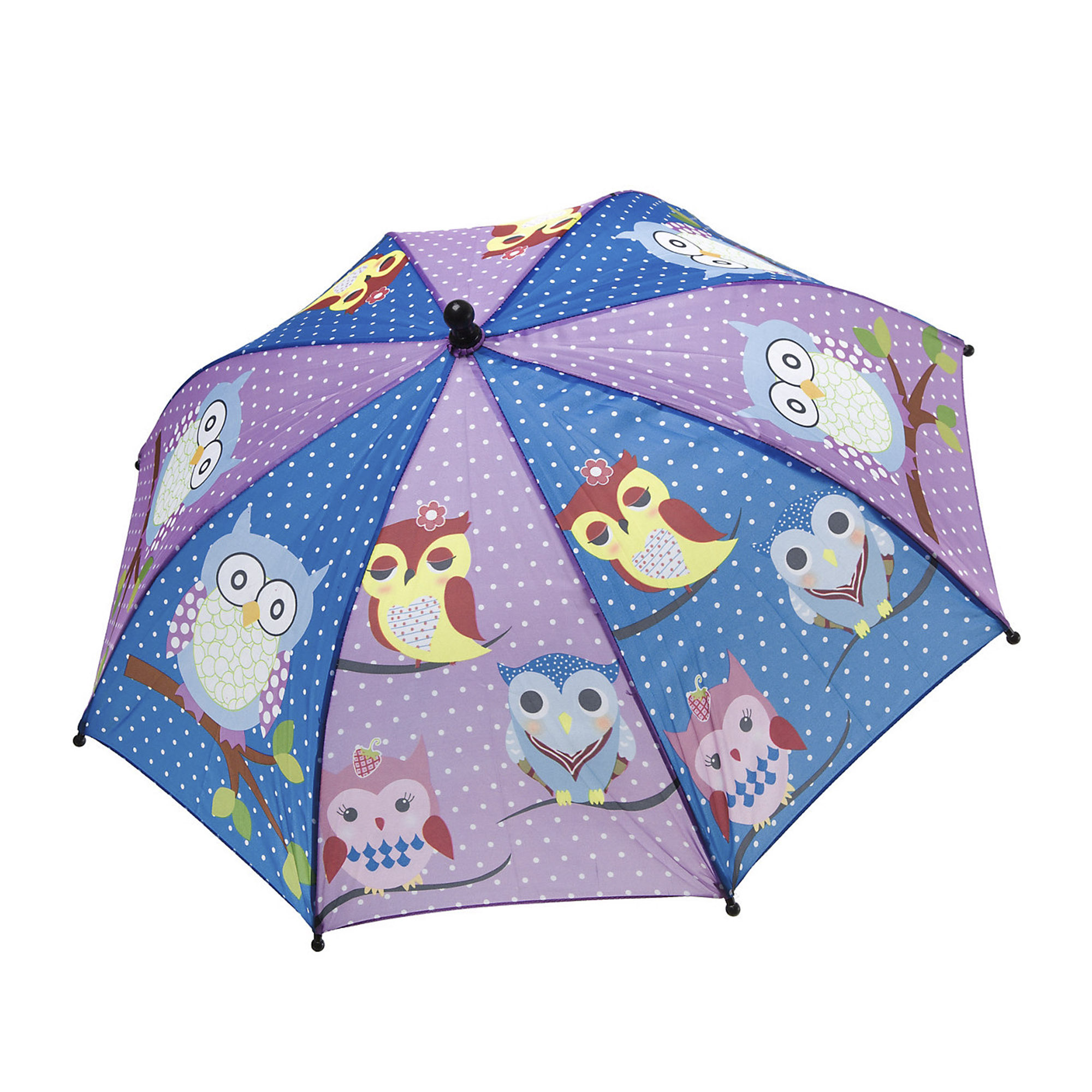 Зонт детский  механический BONDIBON синий/ фиолетовый с совятами ВВ4431