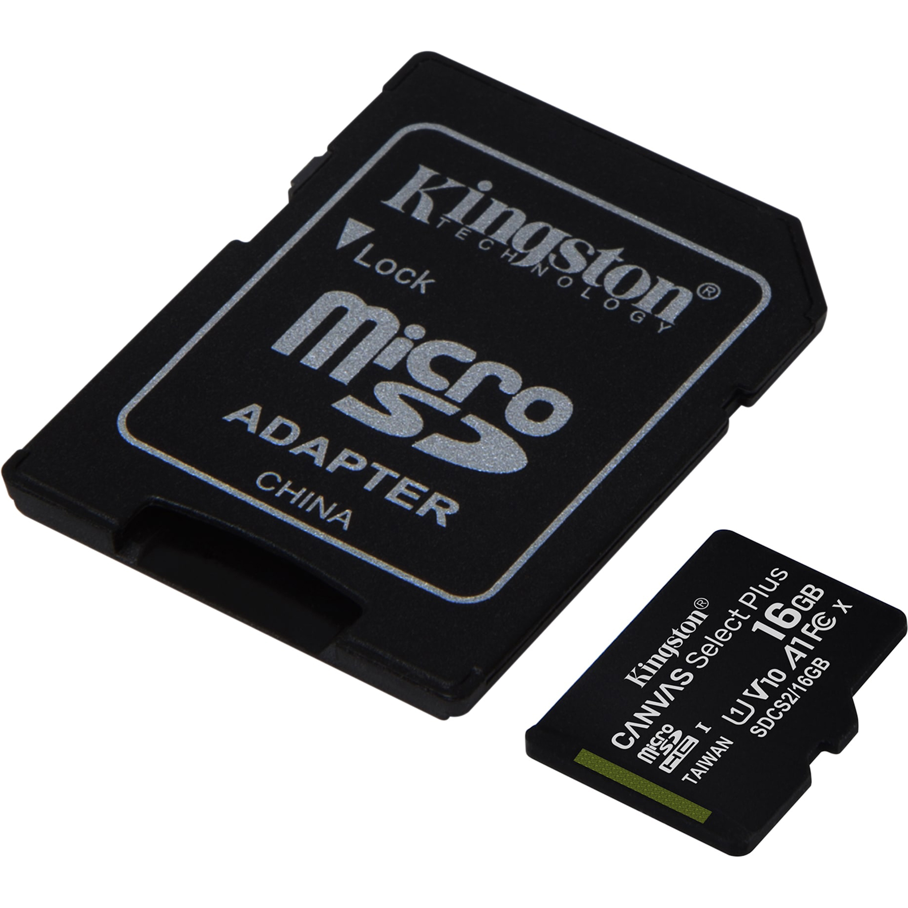 Карта памяти Kingston Canvas Select Plus MicroSD 16GB Class 10, цвет черный - фото 2