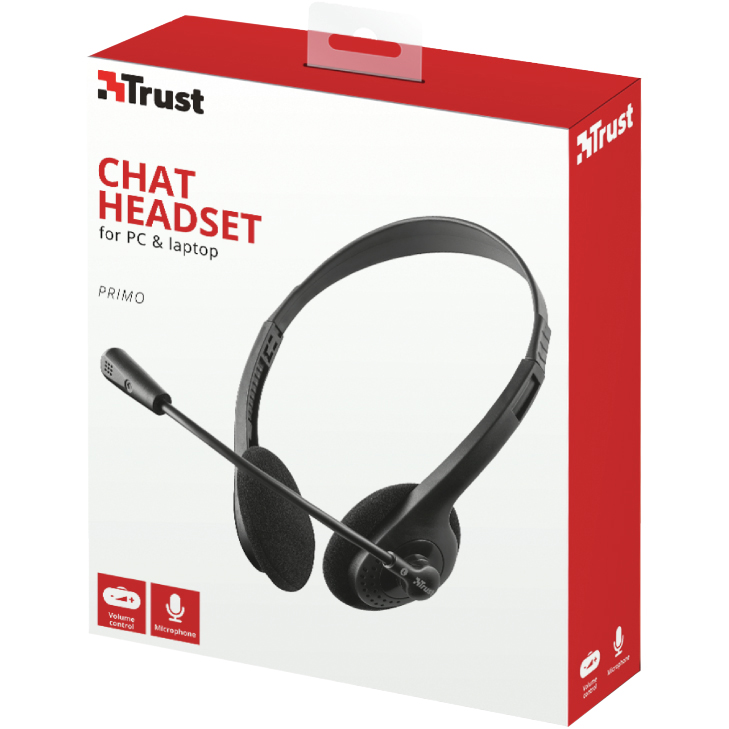 Наушники Trust Primo Chat Headset for PC and laptop 21665