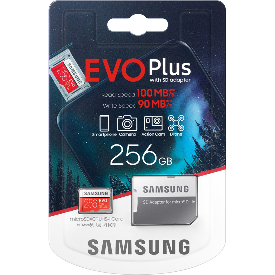 Карта памяти Samsung EVO Plus MicroSD 256GB