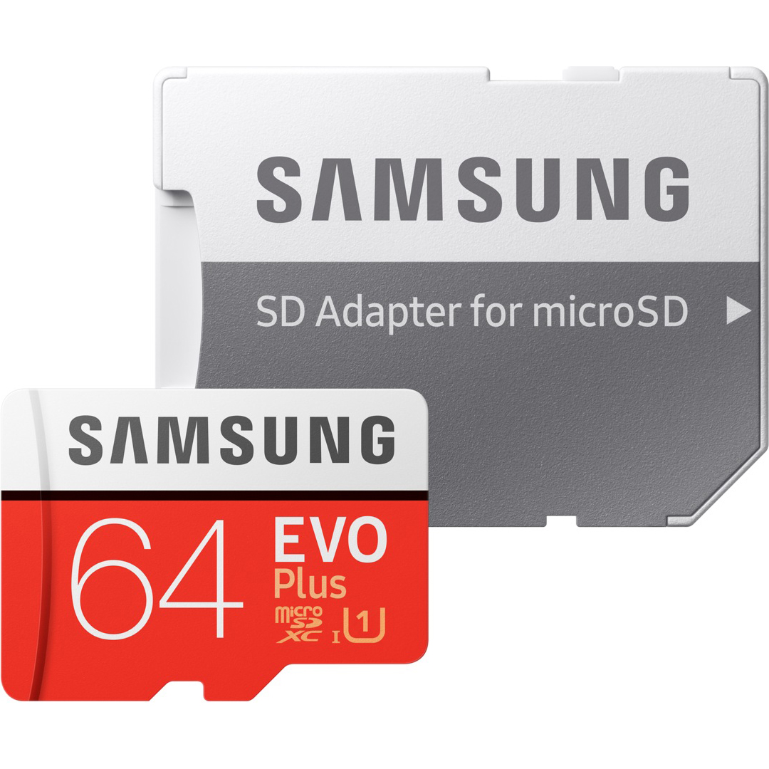 Карта памяти Samsung EVO Plus MicroSD 64GB