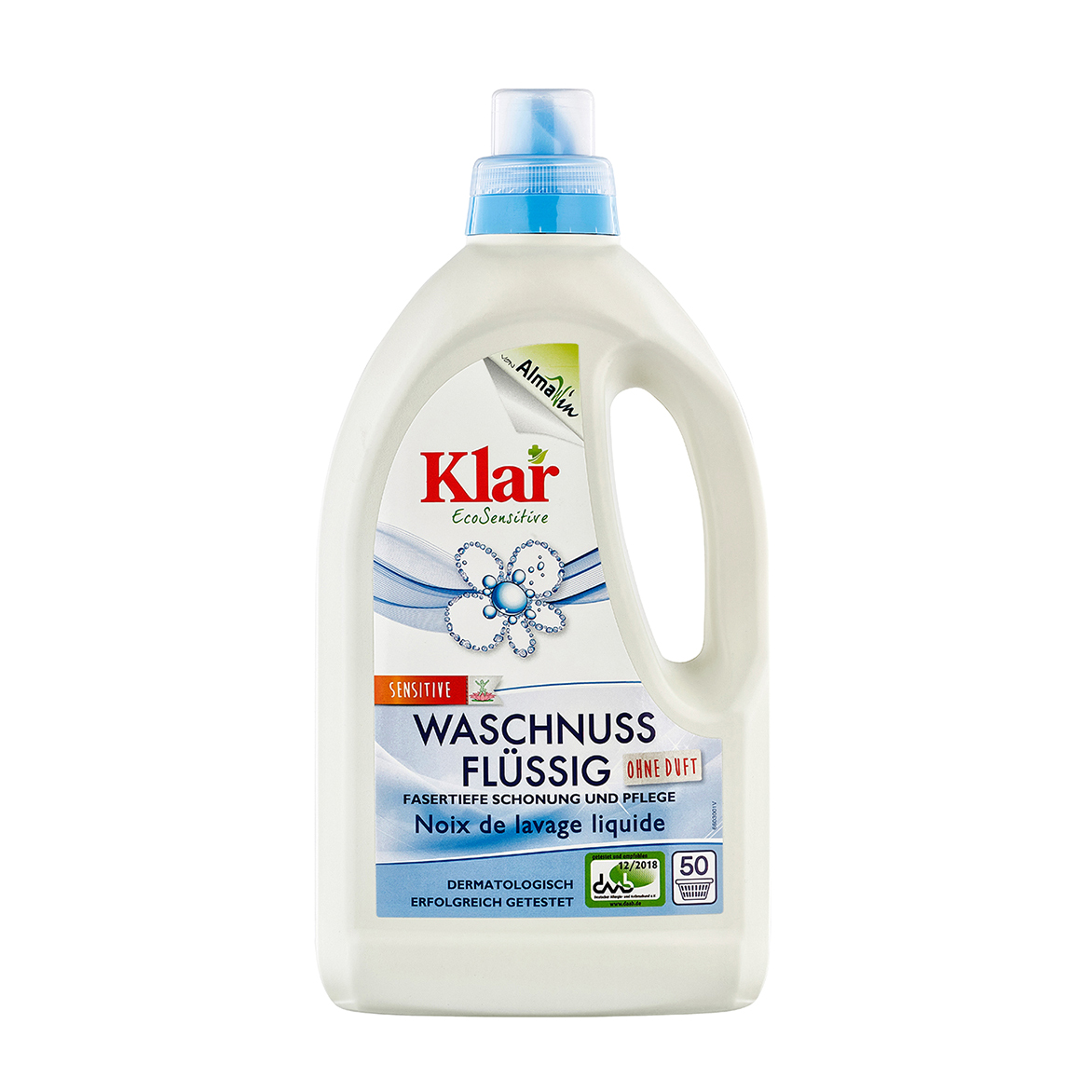 Жидкое средство на мыльном орехе для цветного и белого белья Klar ЭКО гипоаллергенное 1,5 л