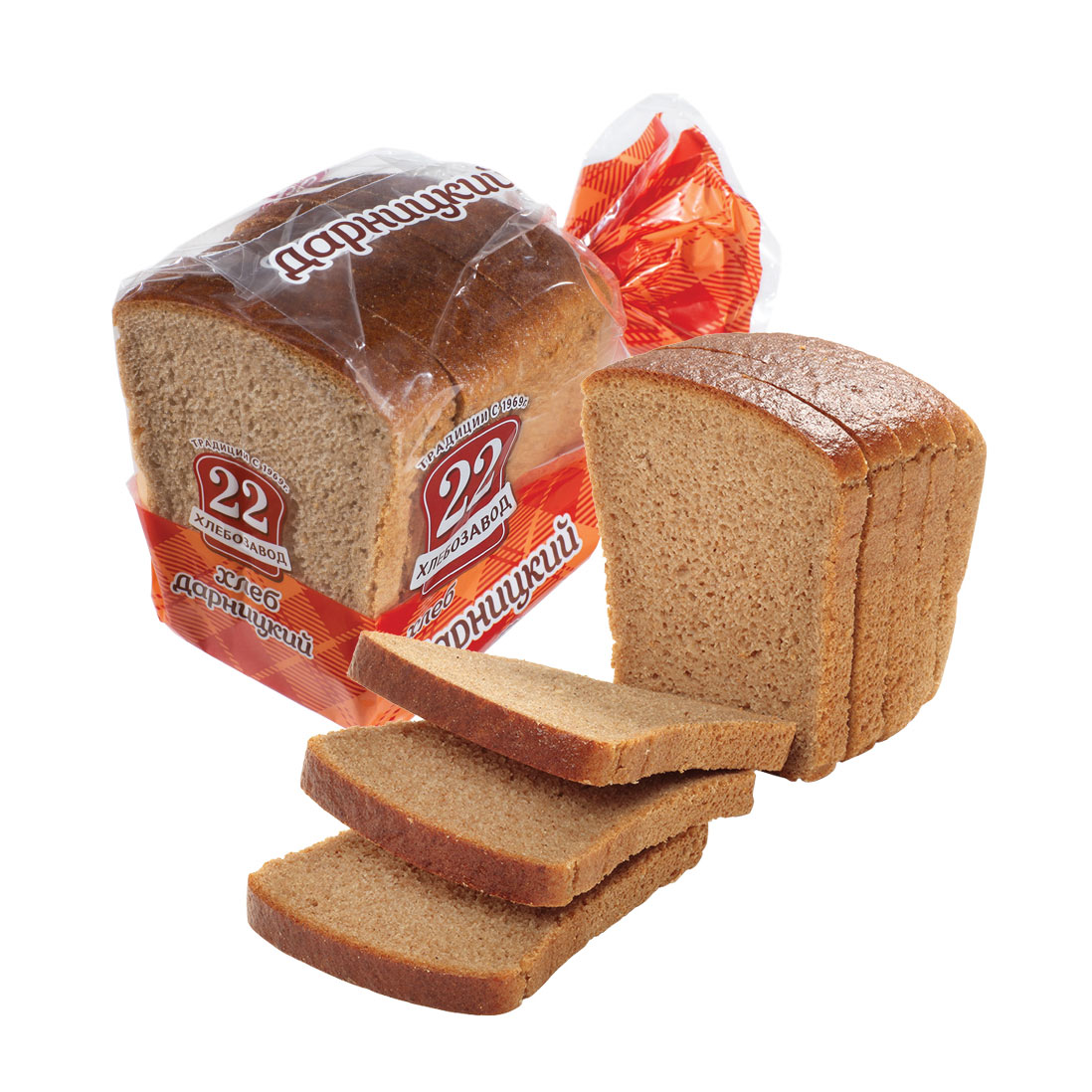 Хлеб Хлебозавод №22 Дарницкий половинка в нарезку 350 г