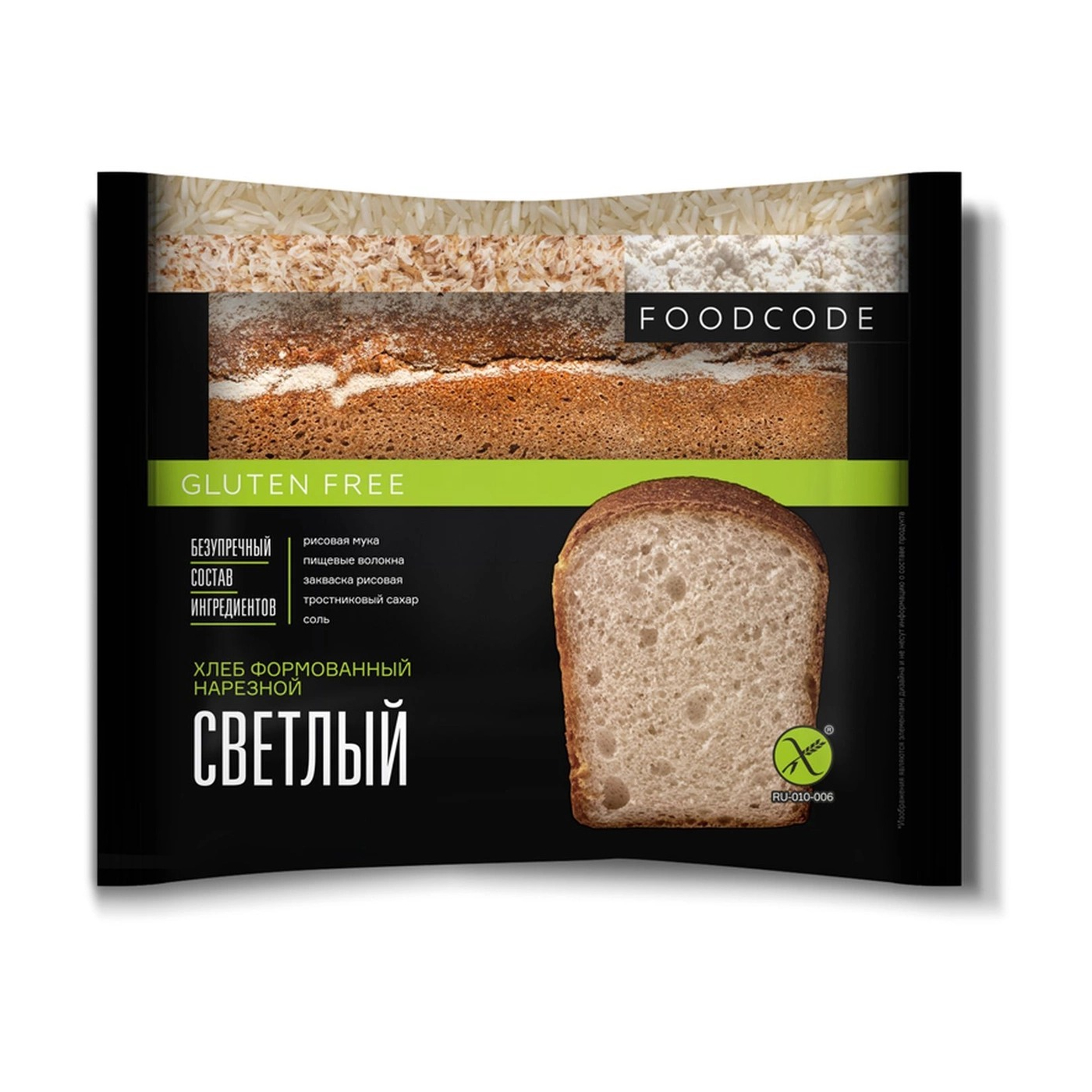Хлеб светлый Foodcode формованный нарезной без глютена 250 г