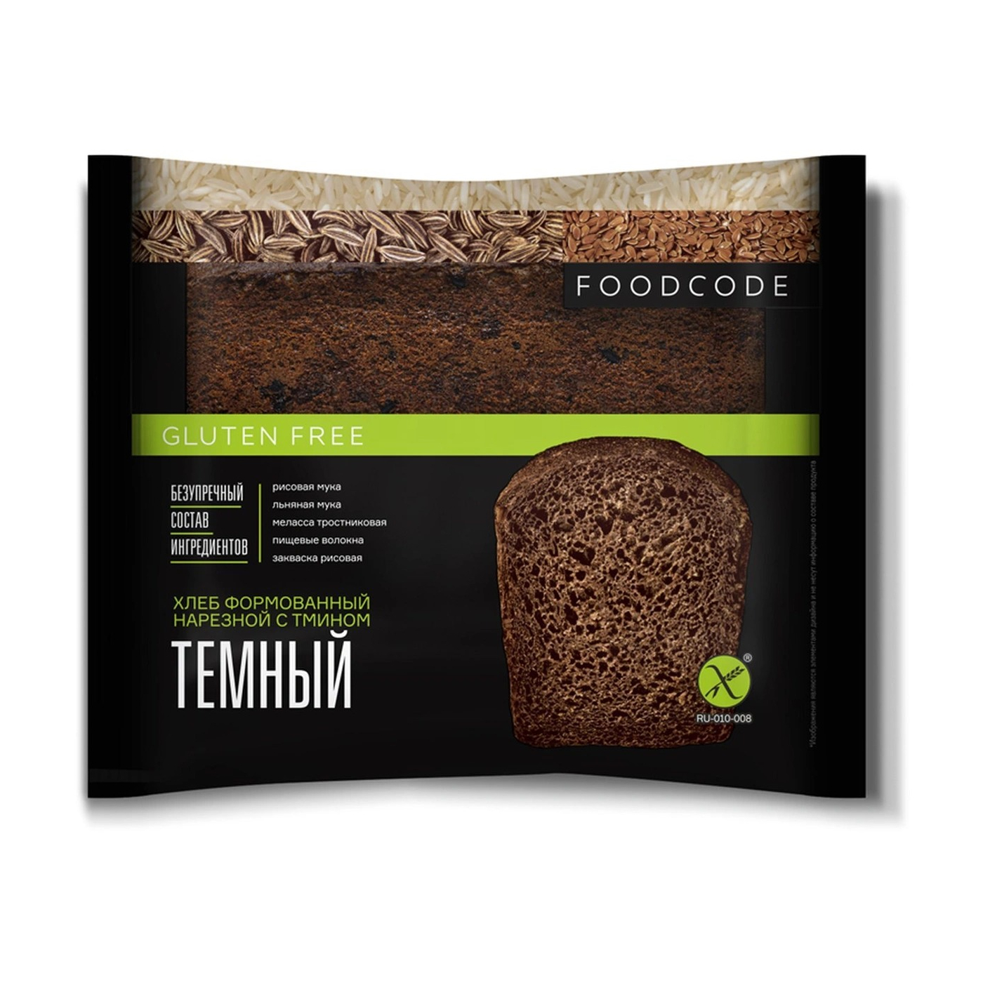 Хлеб темный Foodcode формованный нарезной без глютена 250 г - фото 1