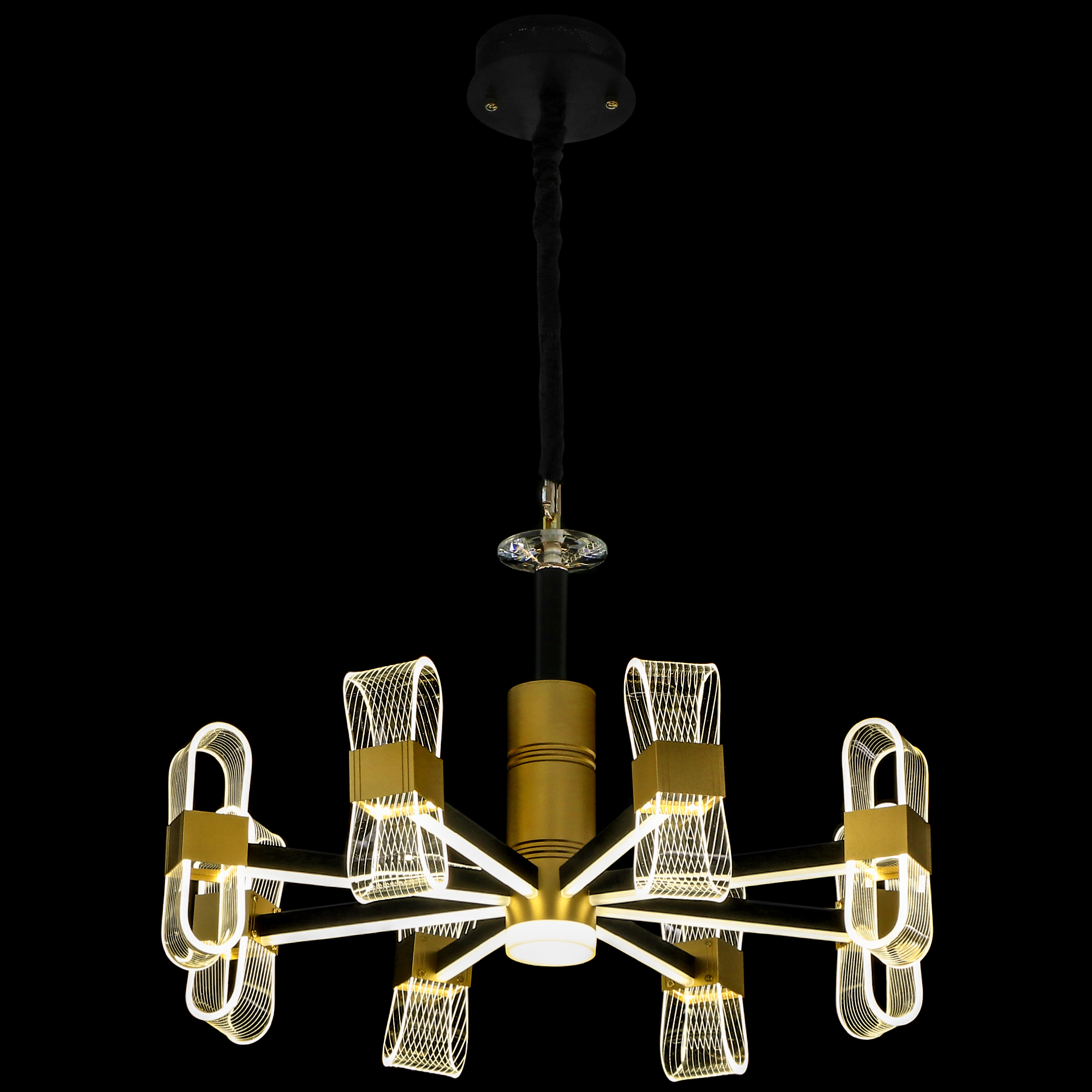 Светильник потолочный Guanhua LED 59311/8, цвет золотой - фото 3