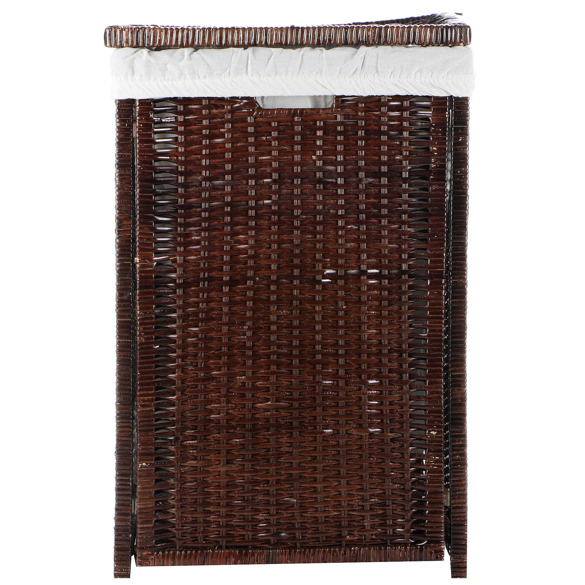 фото Корзина для белья rattan grand tokyo с крышкой medium brown