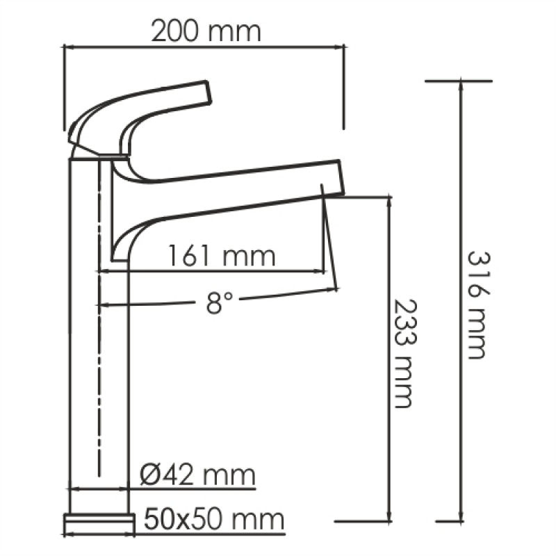 фото Смеситель wasserkraft sauer для раковины глянец золото 20x5x31,6 см