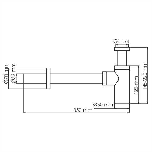 фото Сифон для раковины wasserkraft glan 35х22 см