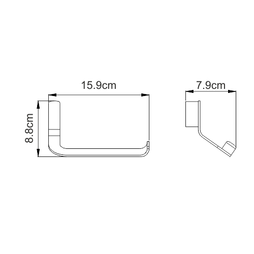 фото Держатель туалетной бумаги wasserkraft sauer 15,9х7,9х8,8 см