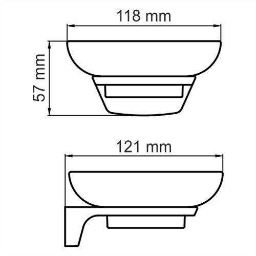 фото Мыльница wasserkraft glan 11,8х12,1х5,7 см