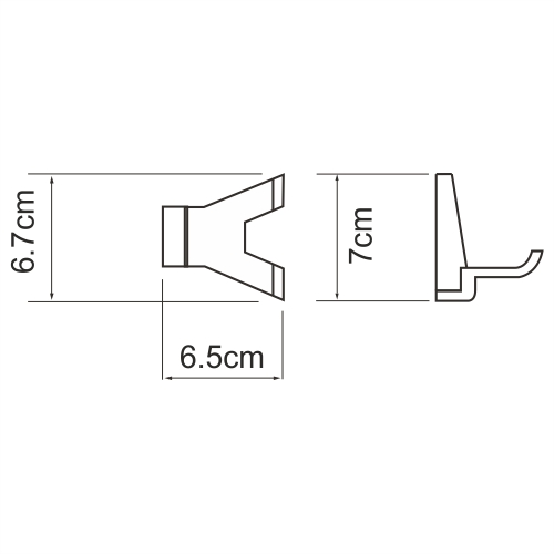 фото Крючок двойной wasserkraft lopau 6,7х6,5х7 см