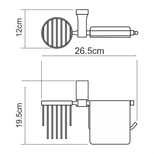 фото Держатель туалетной бумаги и освежителя воздуха wasserkraft lopau 26,5х12х19,5 см