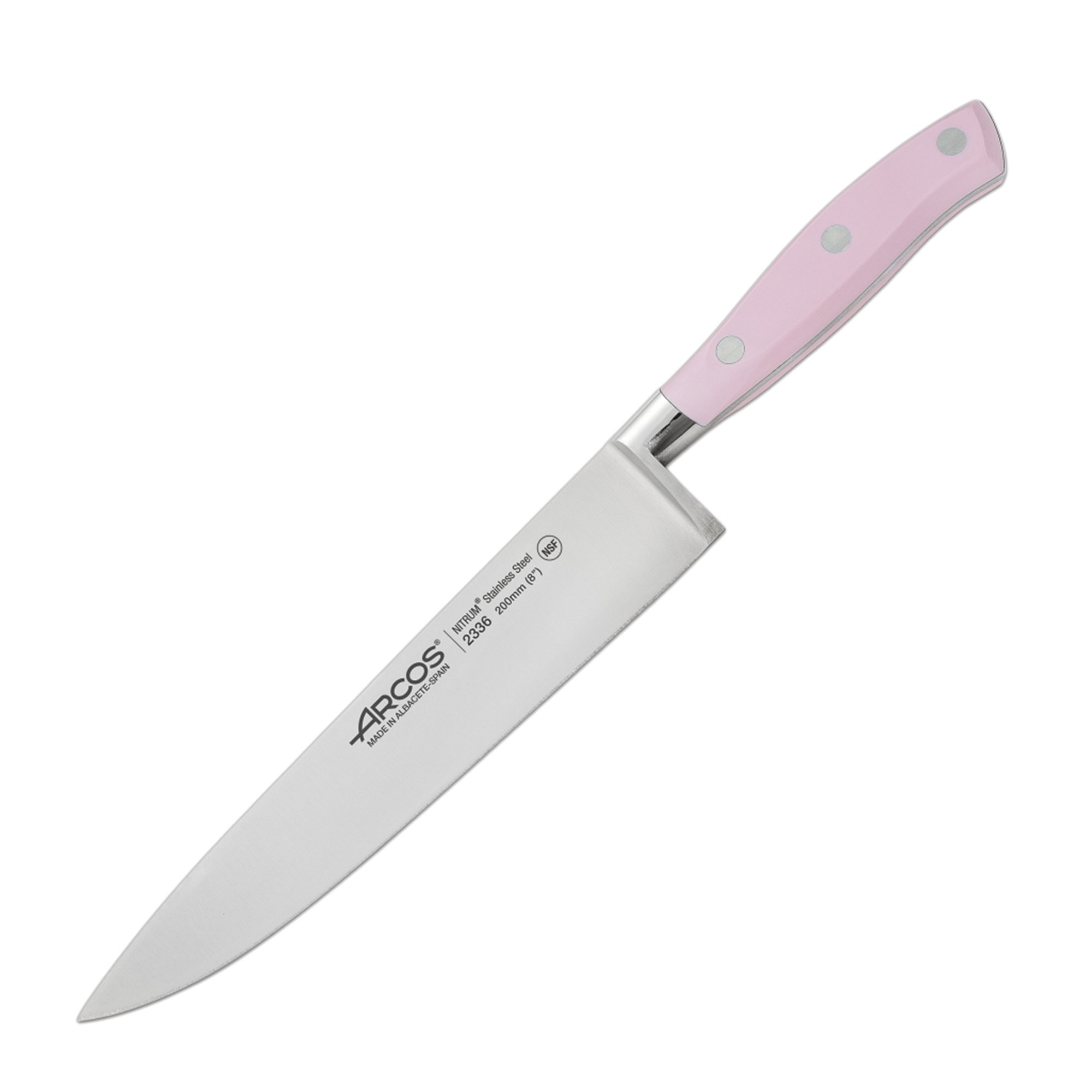 Профессиональный поварской кухонный нож «Шеф» Arcos Riviera Rose 20 см, цвет серебряный - фото 1