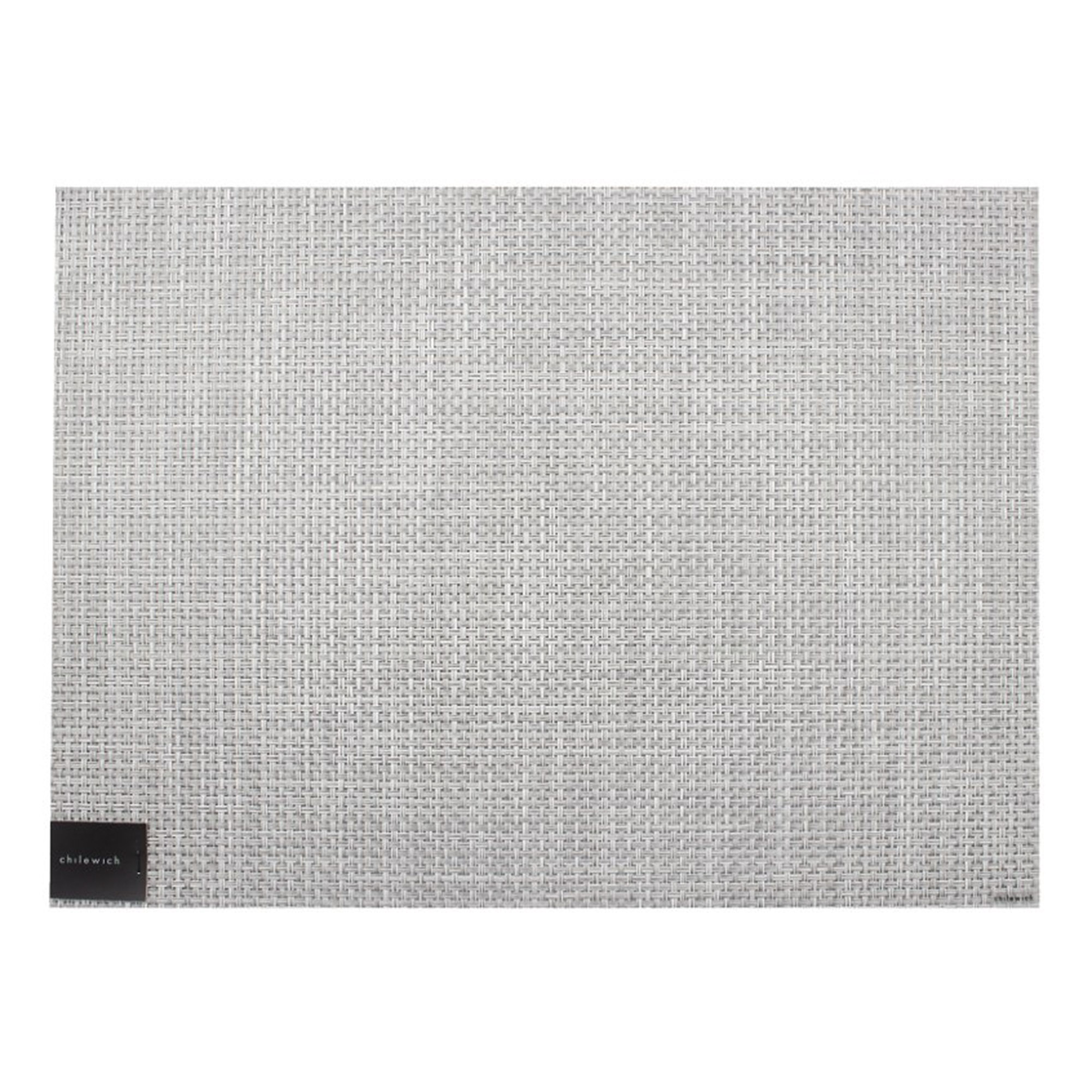 фото Салфетка подстановочная с жаккардовым плетением chilewich white/silver 36x48 см