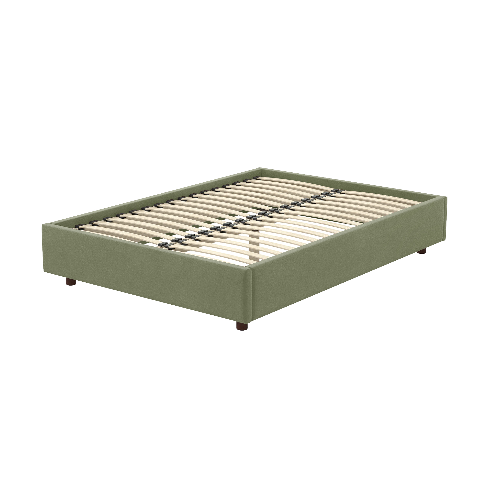 Кровать AS Саманта 160x200 орех/грасс, цвет зеленый, размер 200х160х30 - фото 1