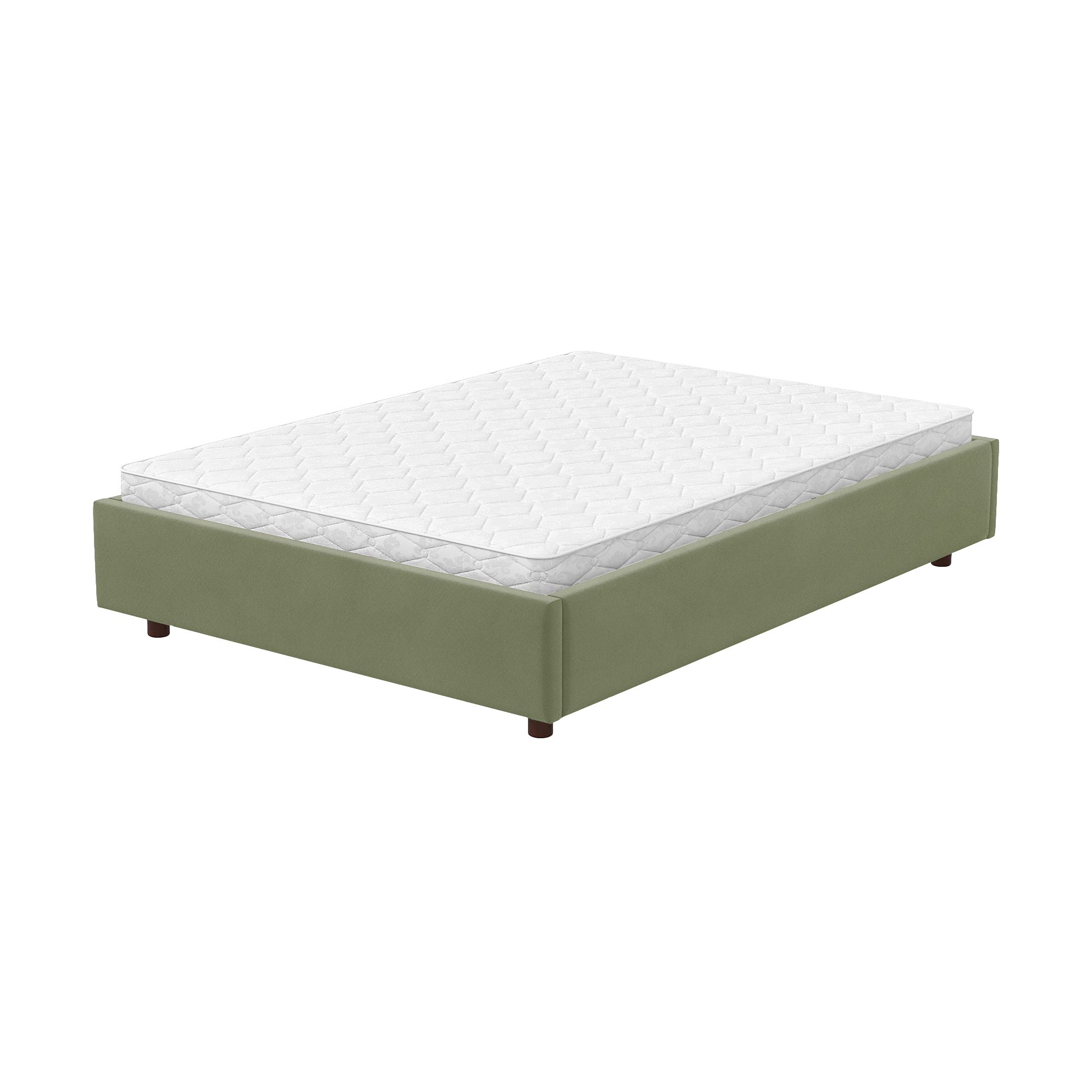 Кровать AS Саманта 160x200 орех/грасс, цвет зеленый, размер 200х160х30 - фото 2