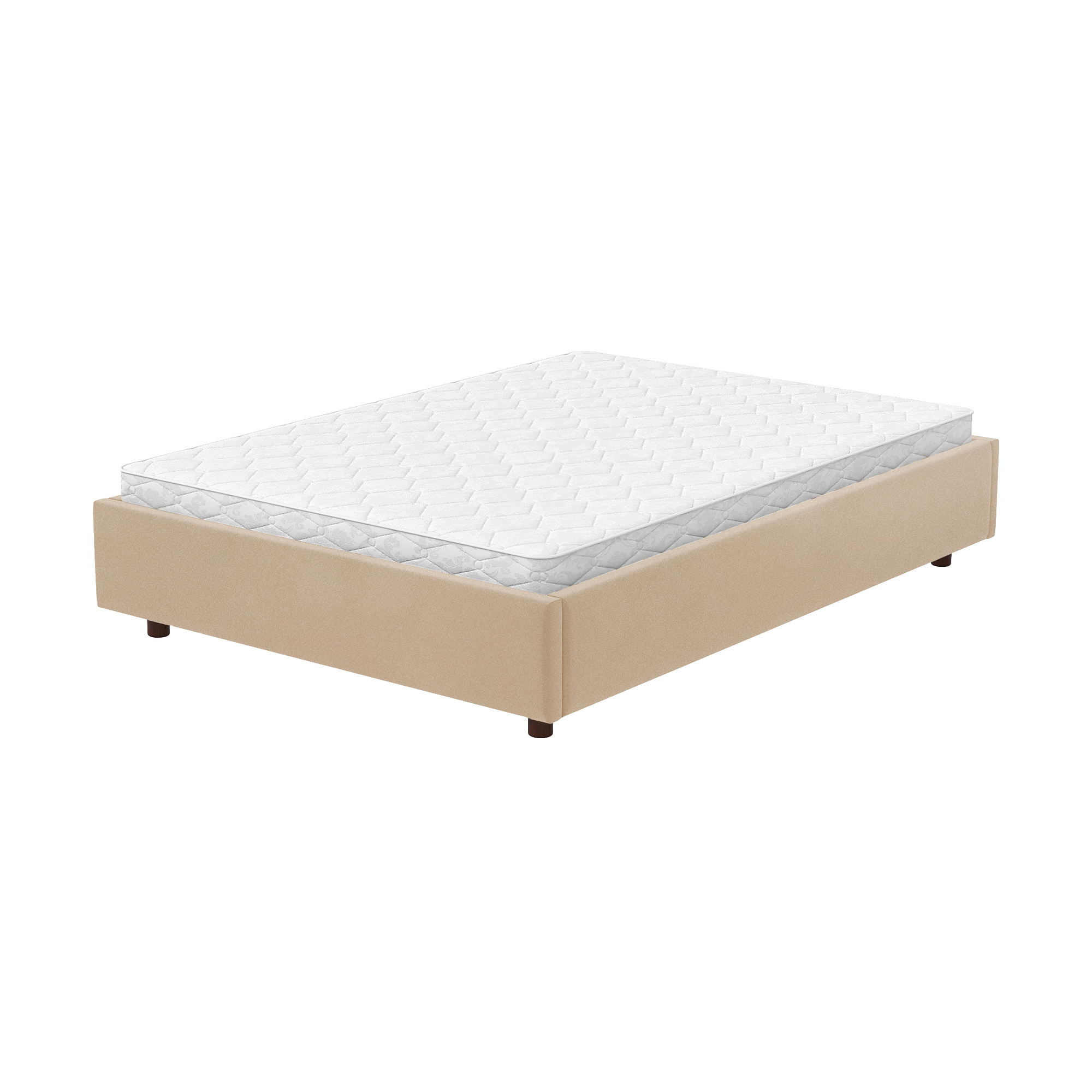Кровать AS Саманта 160x200 орех/бейдж, цвет бежевый, размер 200х160х30 - фото 2