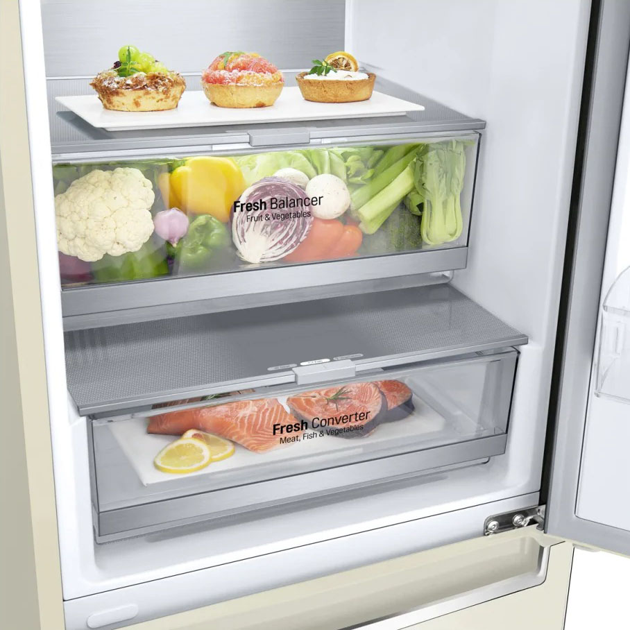 Холодильник LG GA-B509MEUM, цвет бежевый - фото 6