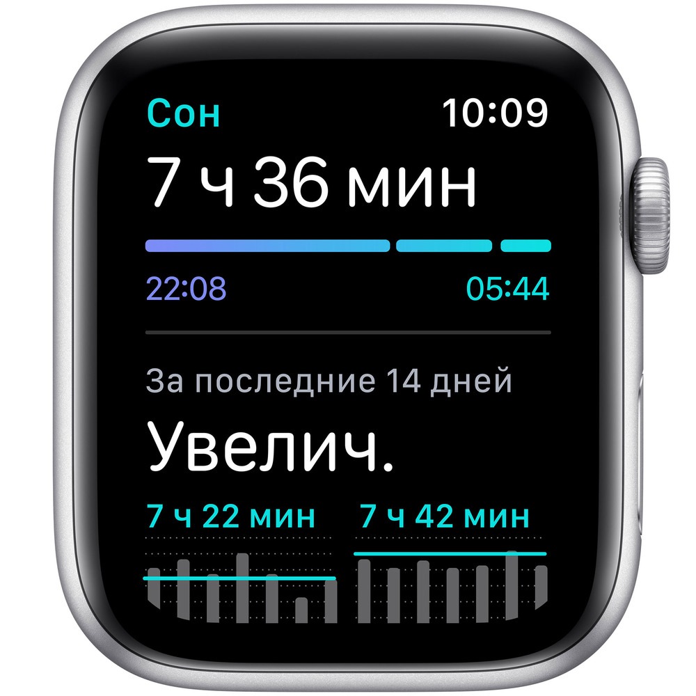 фото Смарт-часы apple watch nike se 44 мм myyh2ru/a серебристый