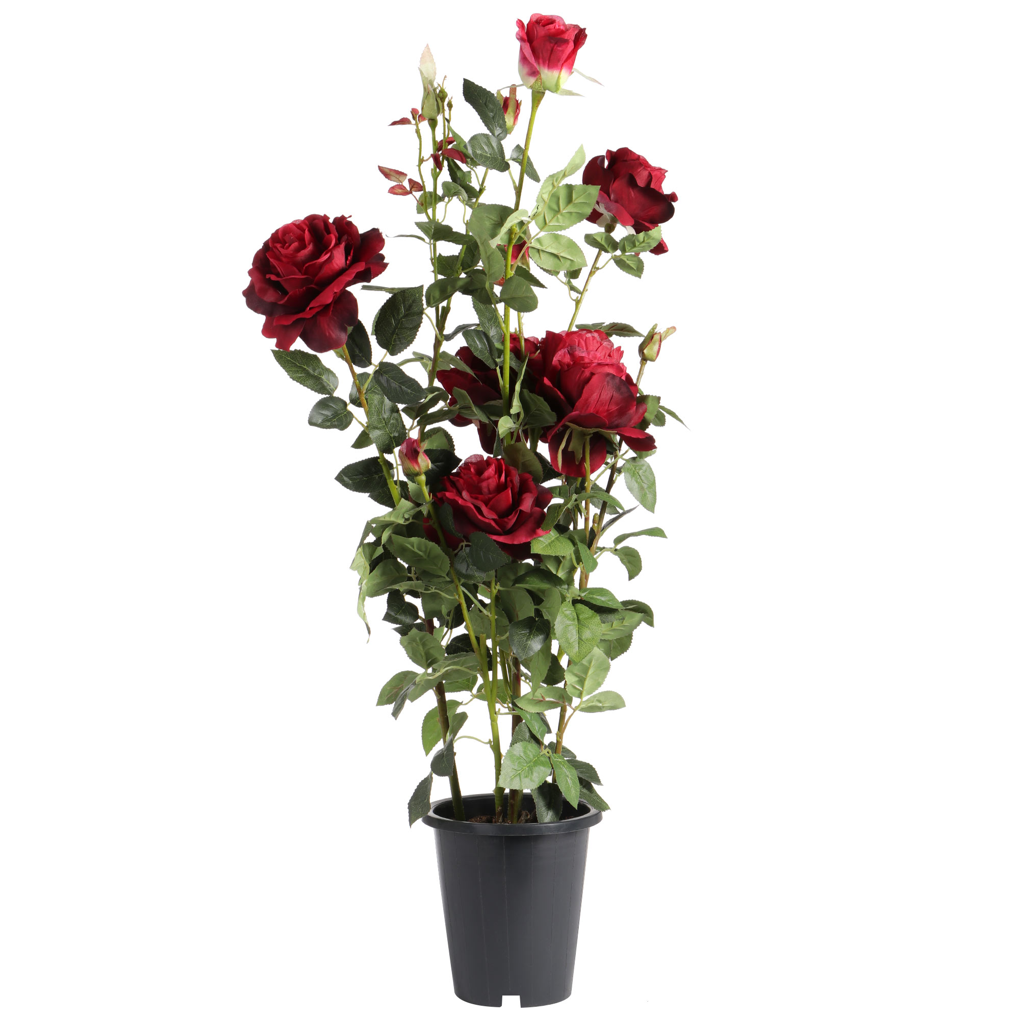 Искусственное растение Tianjin красная роза в кашпо 102 см
