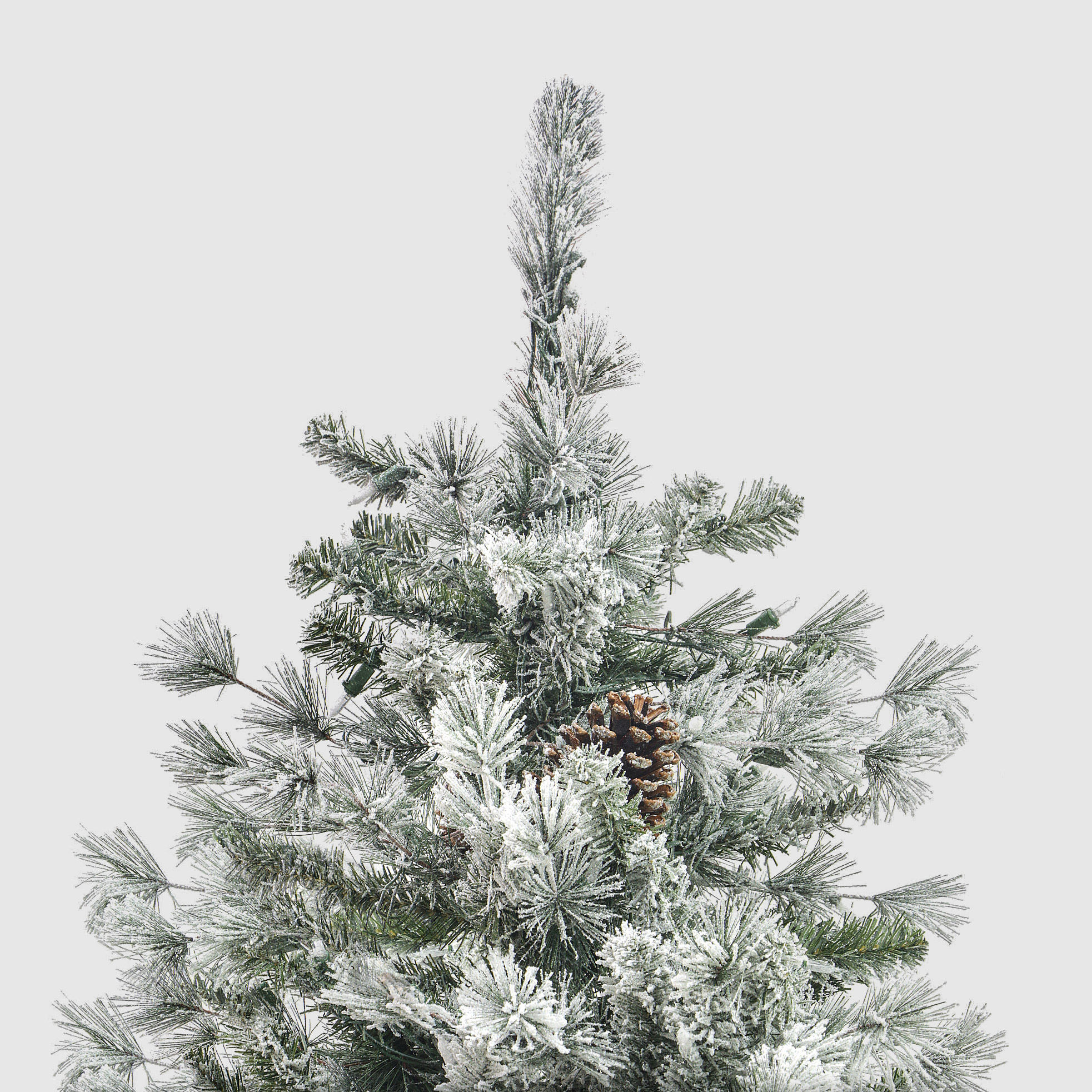 фото Елка новогодняя polygroup elkhorn flocked pine 274 см