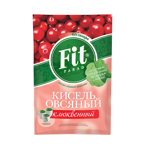 Кисель овсяный Fit Parad Клюквенный 50 г 26₽