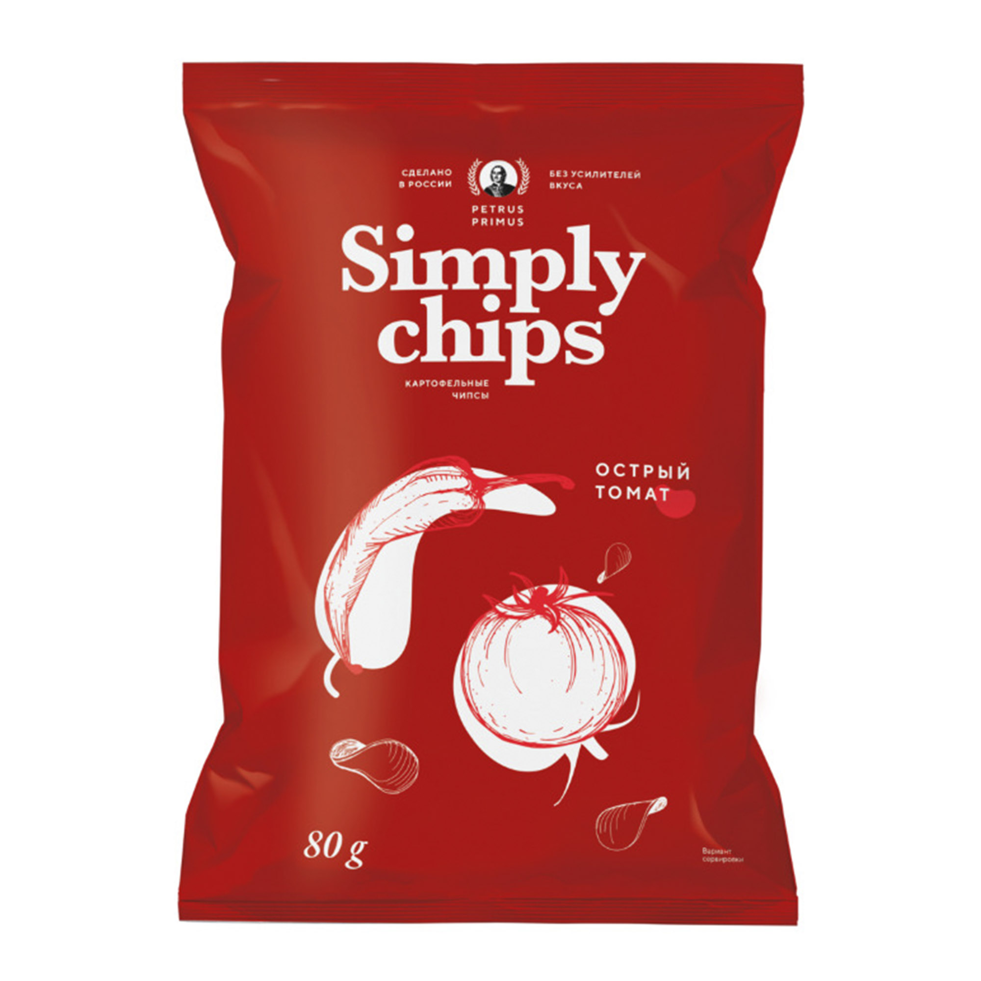 Чипсы картофельные Simply Chips Острый томат 80 г