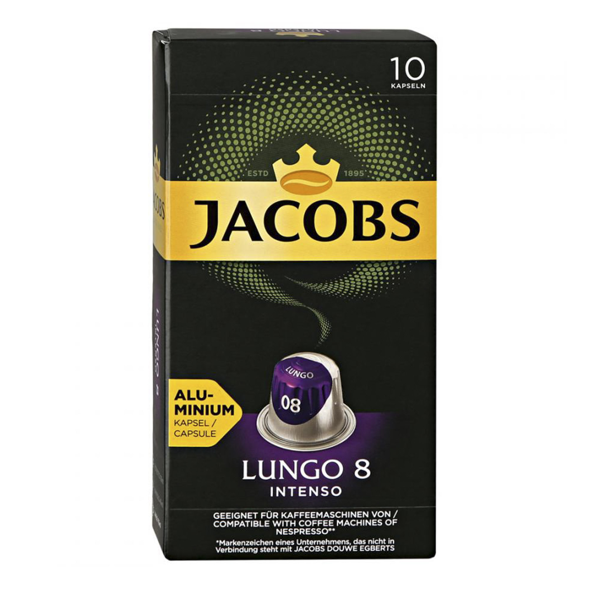 фото Кофе капсульный jacobs lungo 8 intenso 10х5,2 г