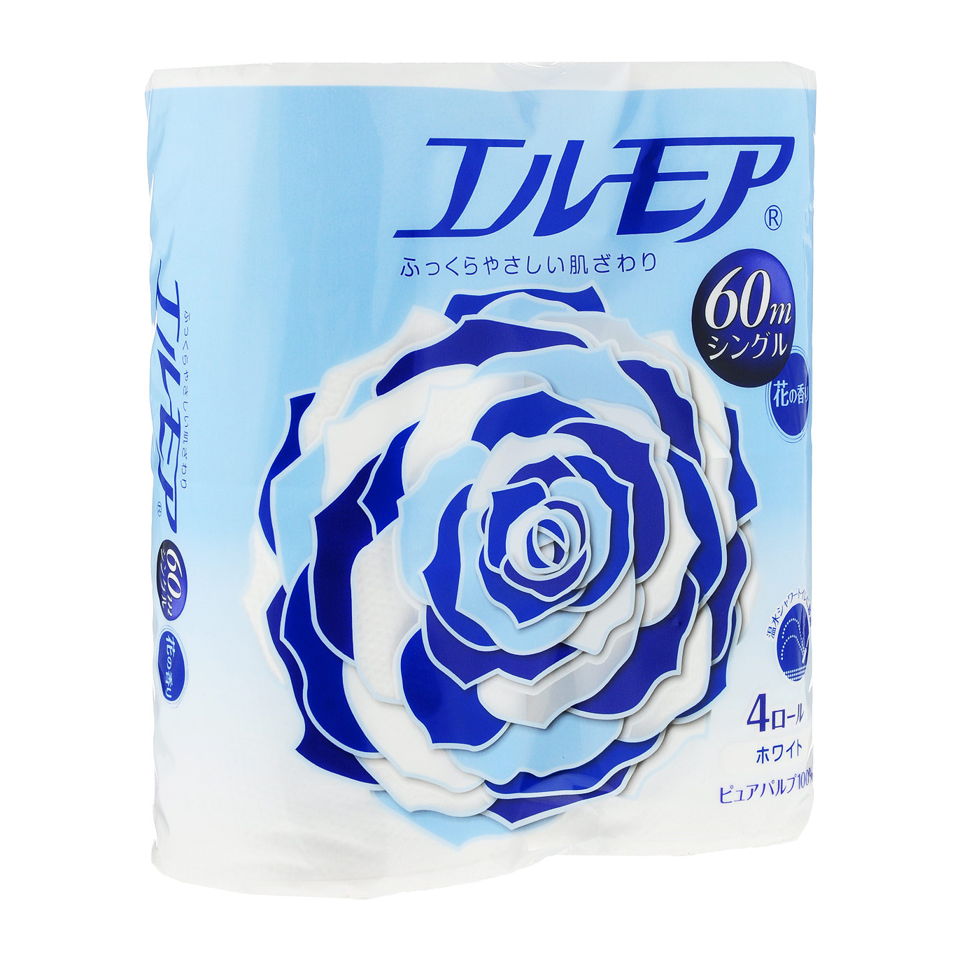Туалетная бумага Kami Shodji Ellemoi ароматизированная 4 рулона, цвет белый - фото 1
