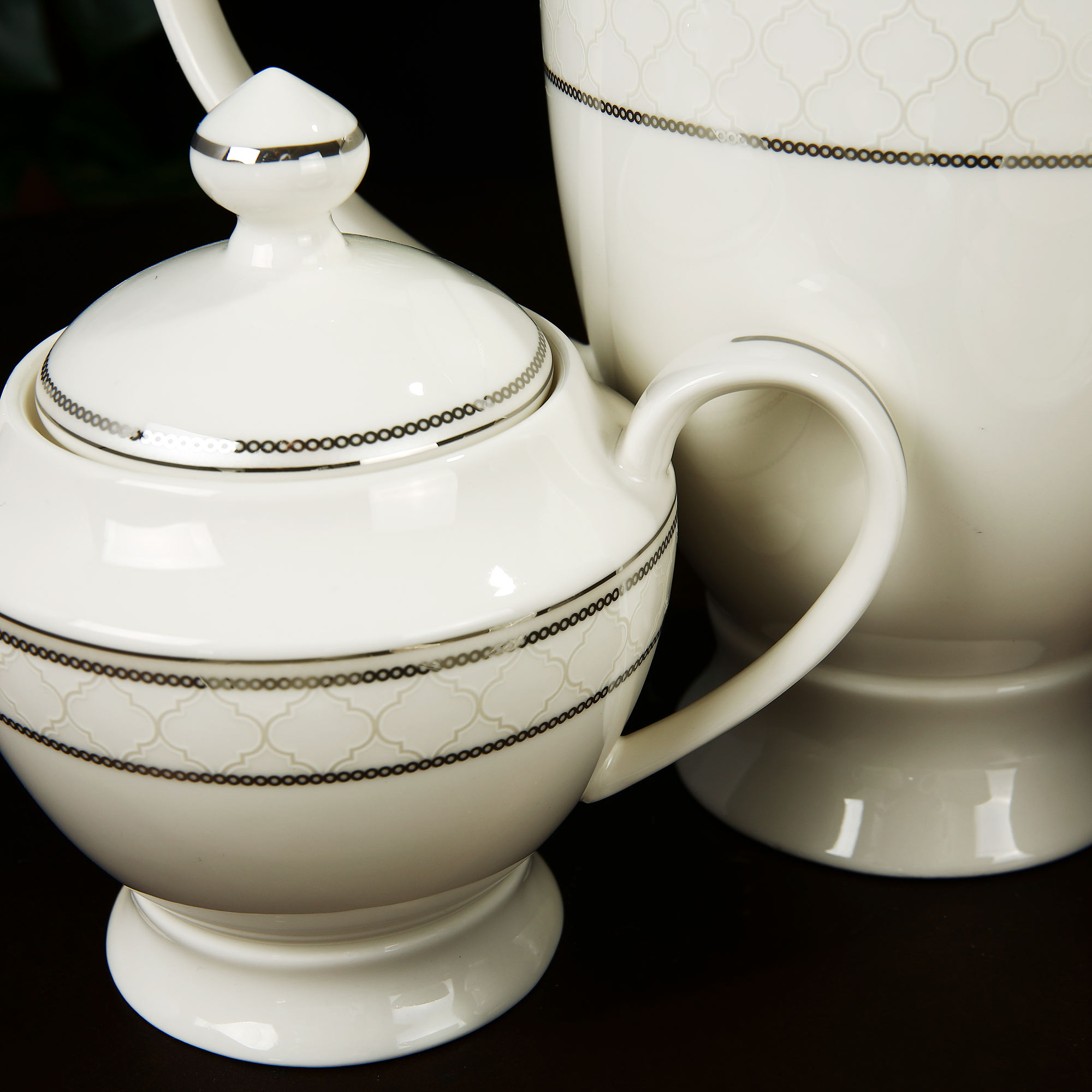 Сервиз чайно-столовый Macbeth bone porcelain Arabesque на 6 персон, цвет белый - фото 16