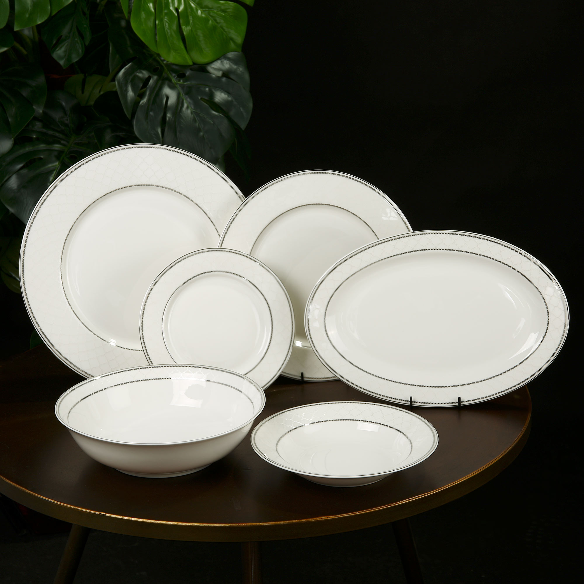 Сервиз чайно-столовый Macbeth bone porcelain Arabesque на 6 персон, цвет белый - фото 4