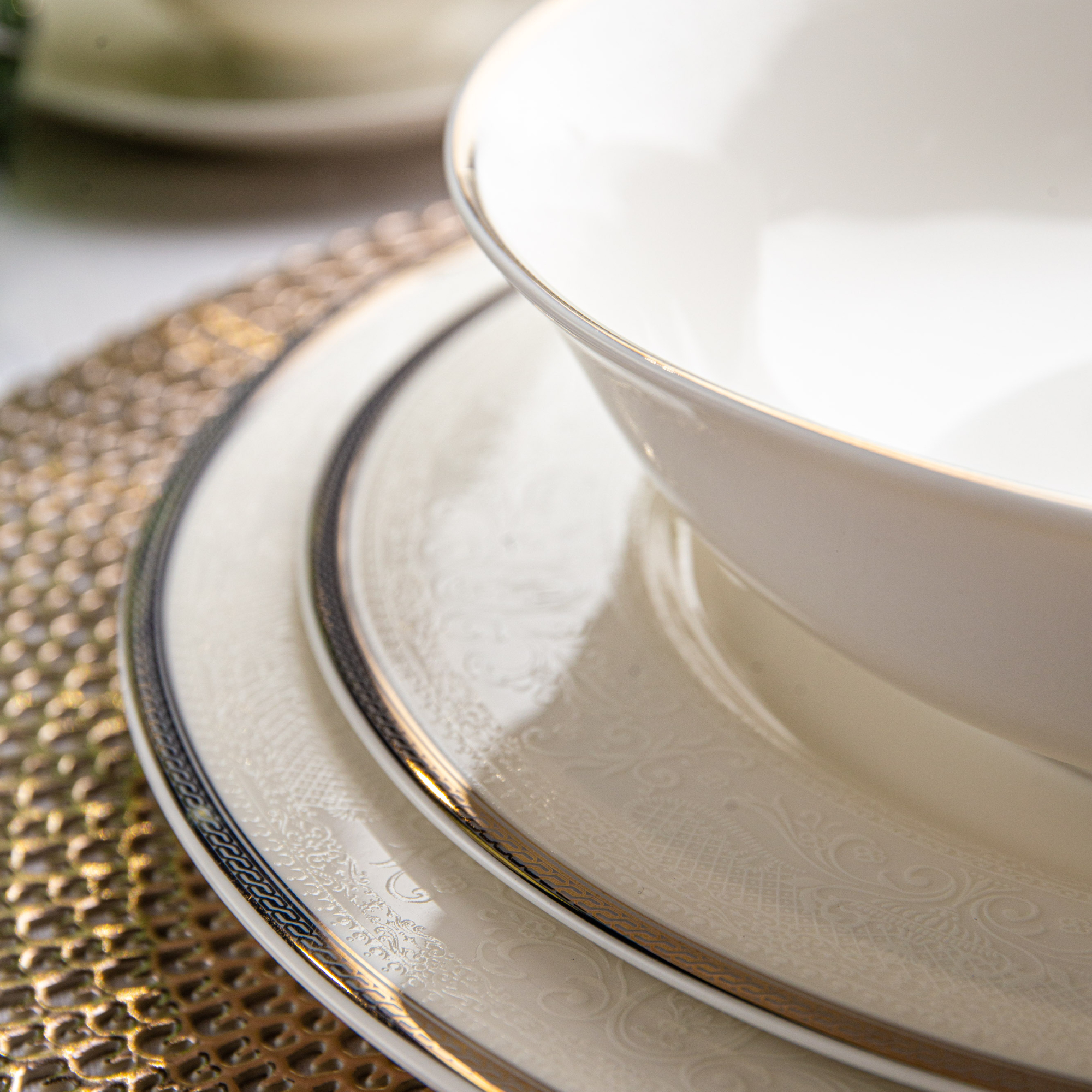 Сервиз чайно-столовый Macbeth bone porcelain Elizabeth на 12 персон, цвет белый - фото 19