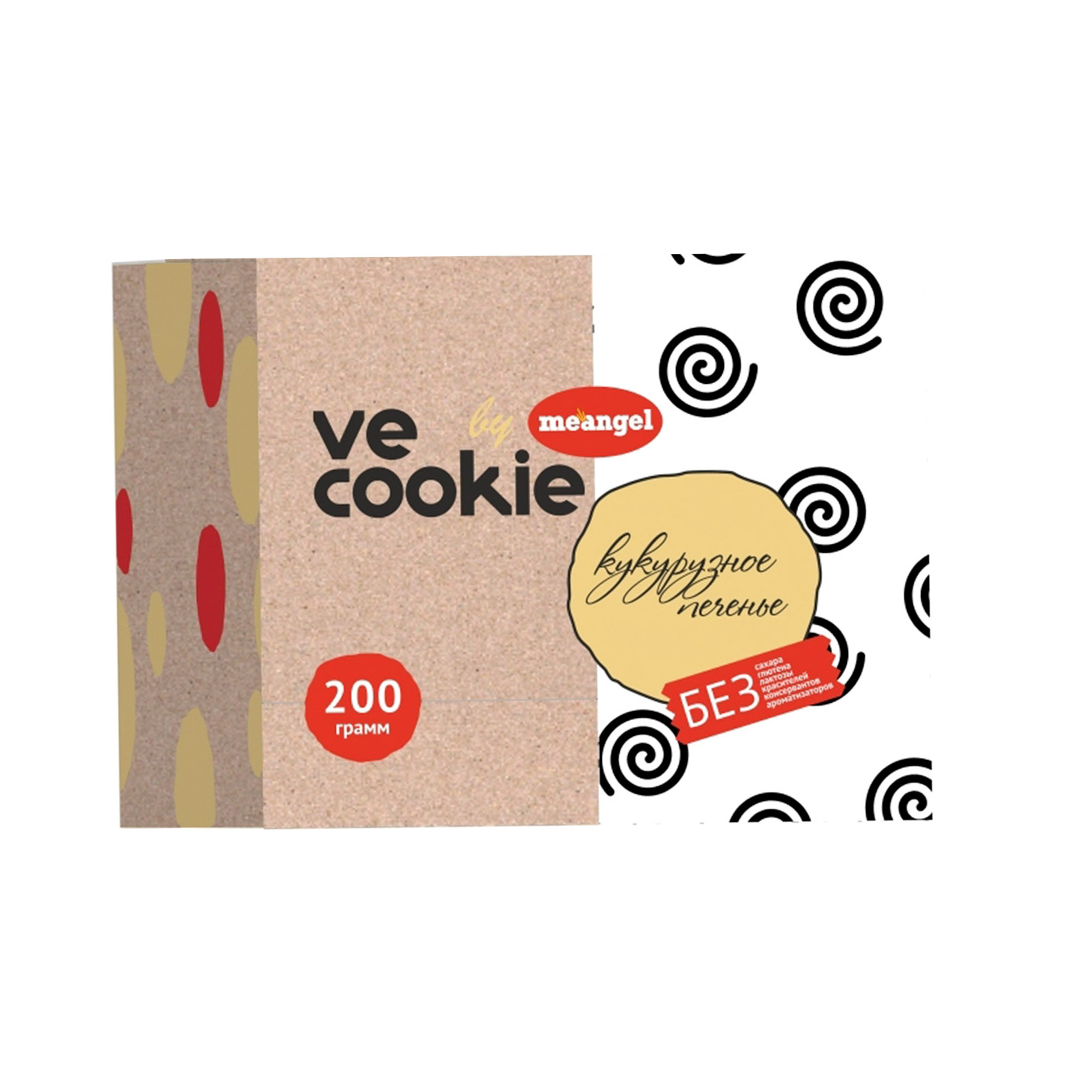 Печенье Me angel Ve cookie кукурузное веганское, 200 г