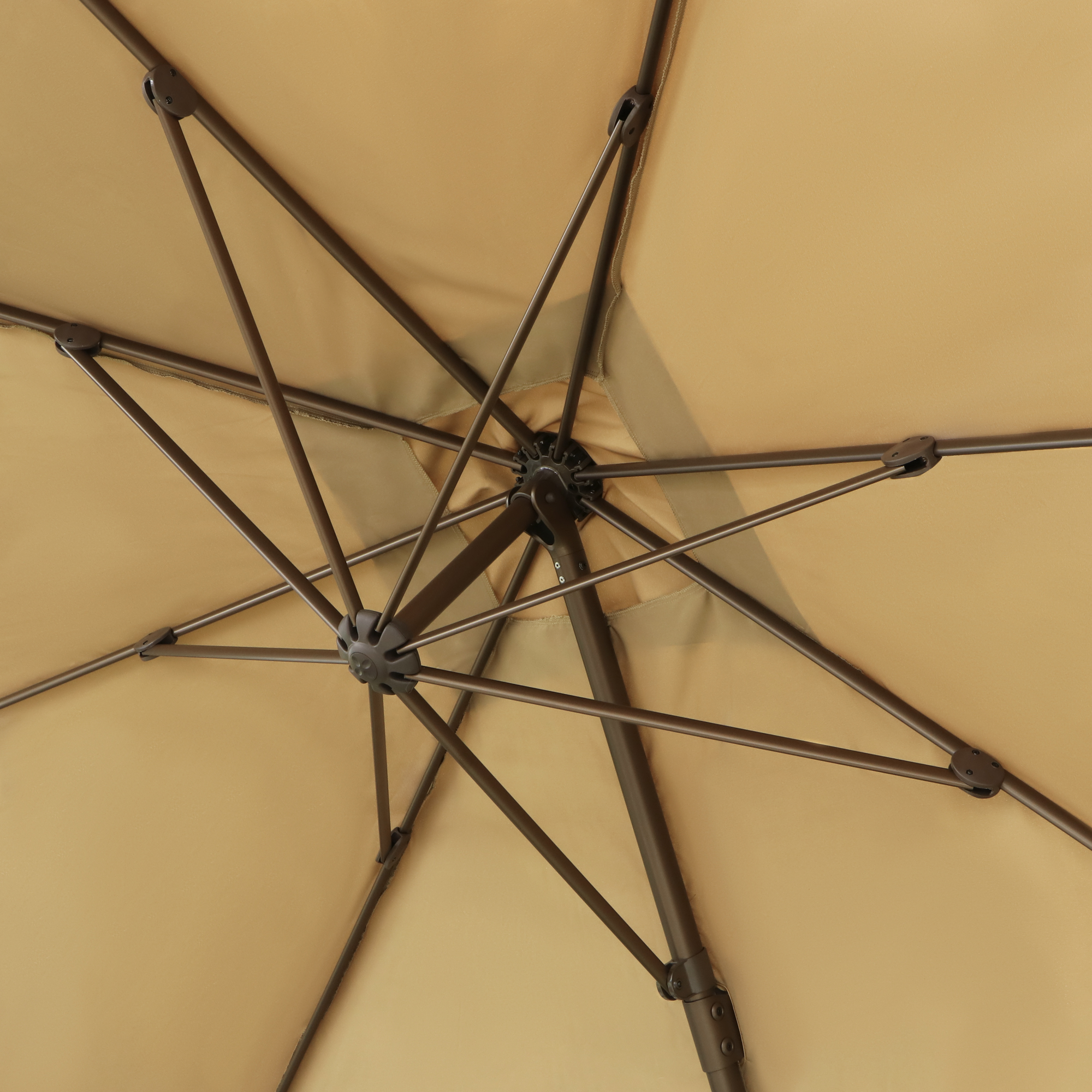 фото Зонт садовый zhengte коричневый 3х2.4м