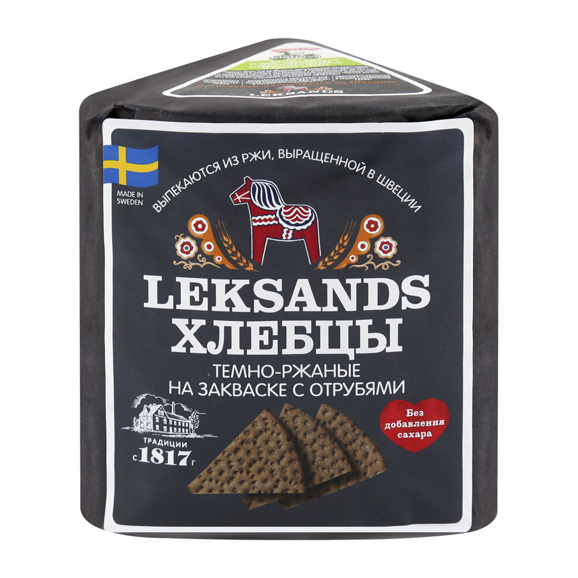 Хлебцы Leksands Темно-ржаные на закваске с отрубями 200 г - фото 1