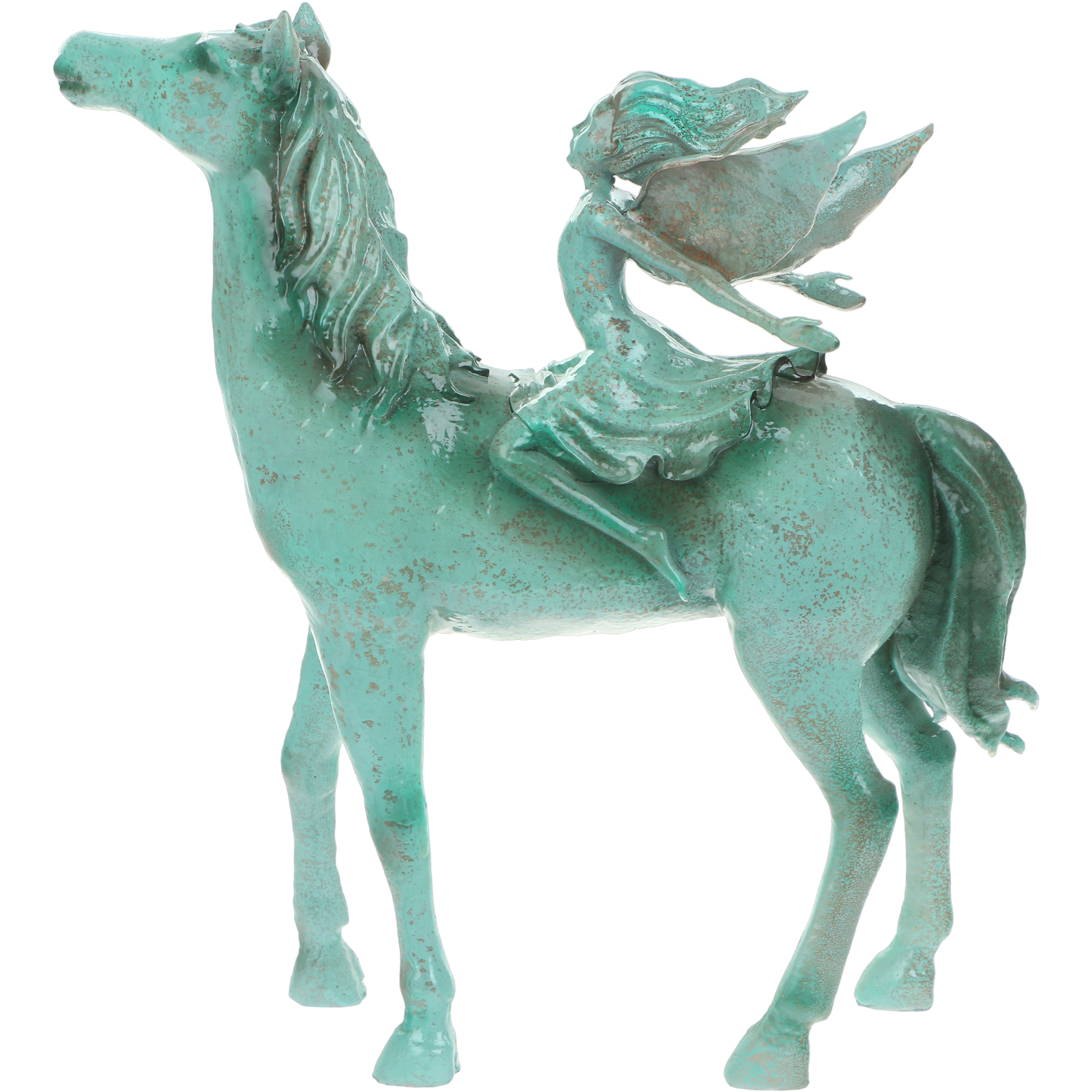 фото Фигура садовая teammann фея на лошади 35 см