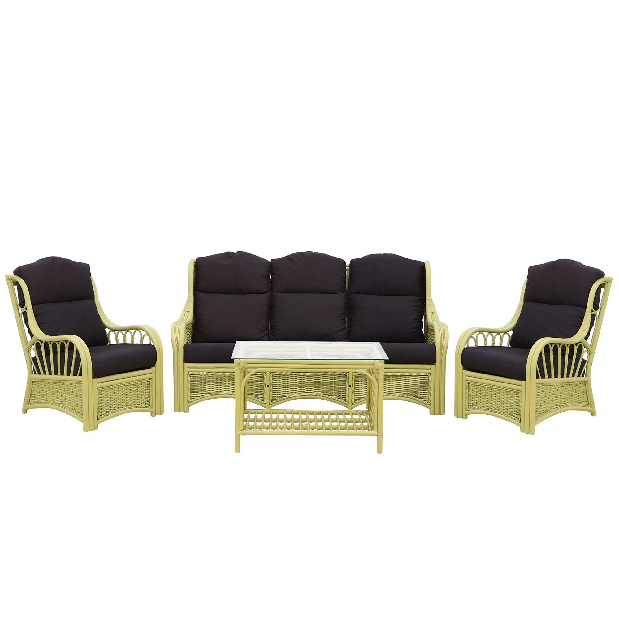 Комплект мебели Rattan Grand Chats 4 предмета, цвет желтый - фото 1