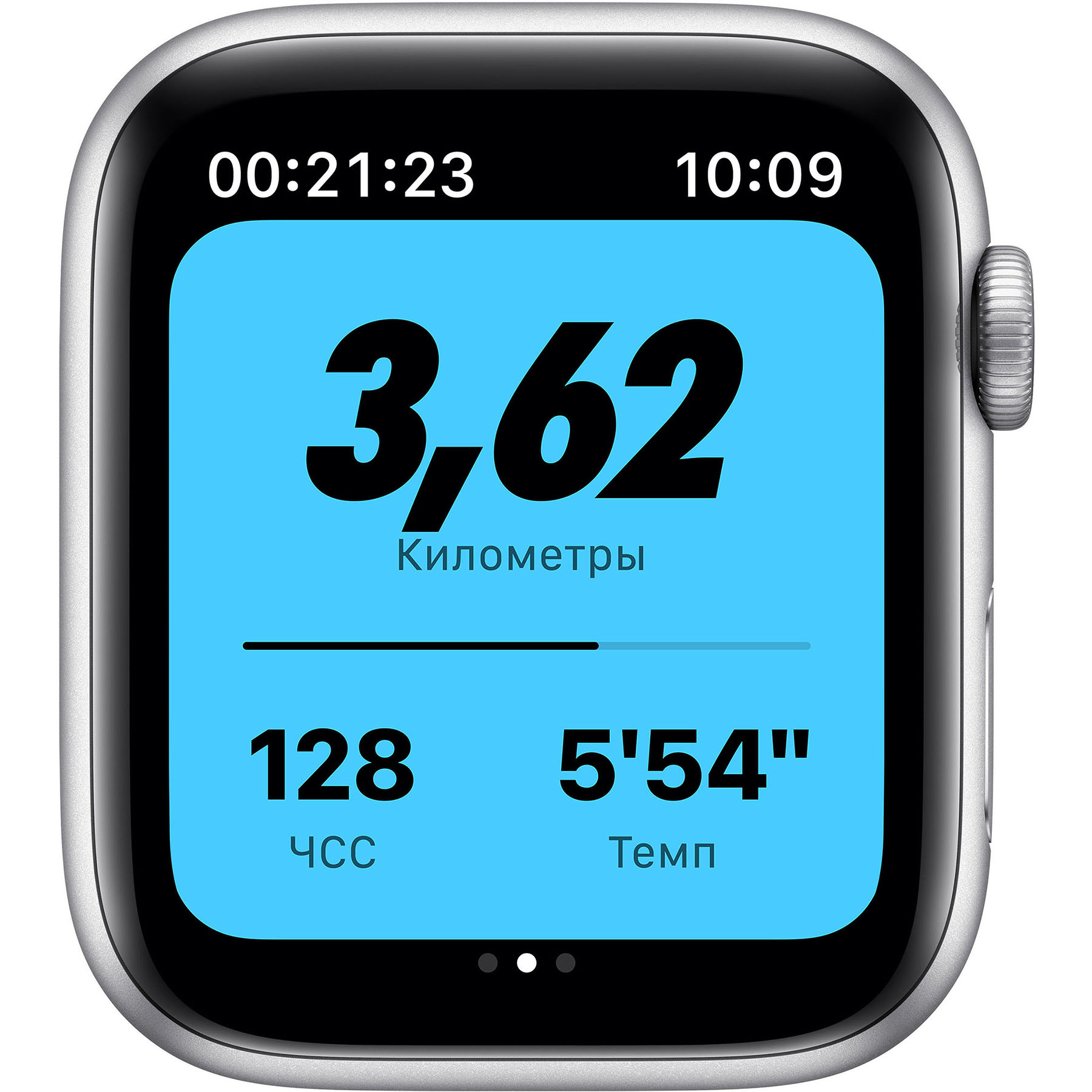 Смарт-часы Apple Watch Nike Series 6 44 мм серебристый + спортивный ремешок MG293RU/A